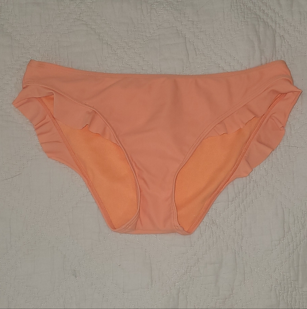 Peach Ruffle Bikini Bottom